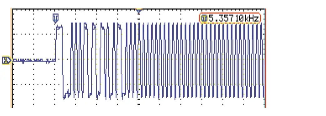 Oscilloscope decode of an ARINC 429 data word