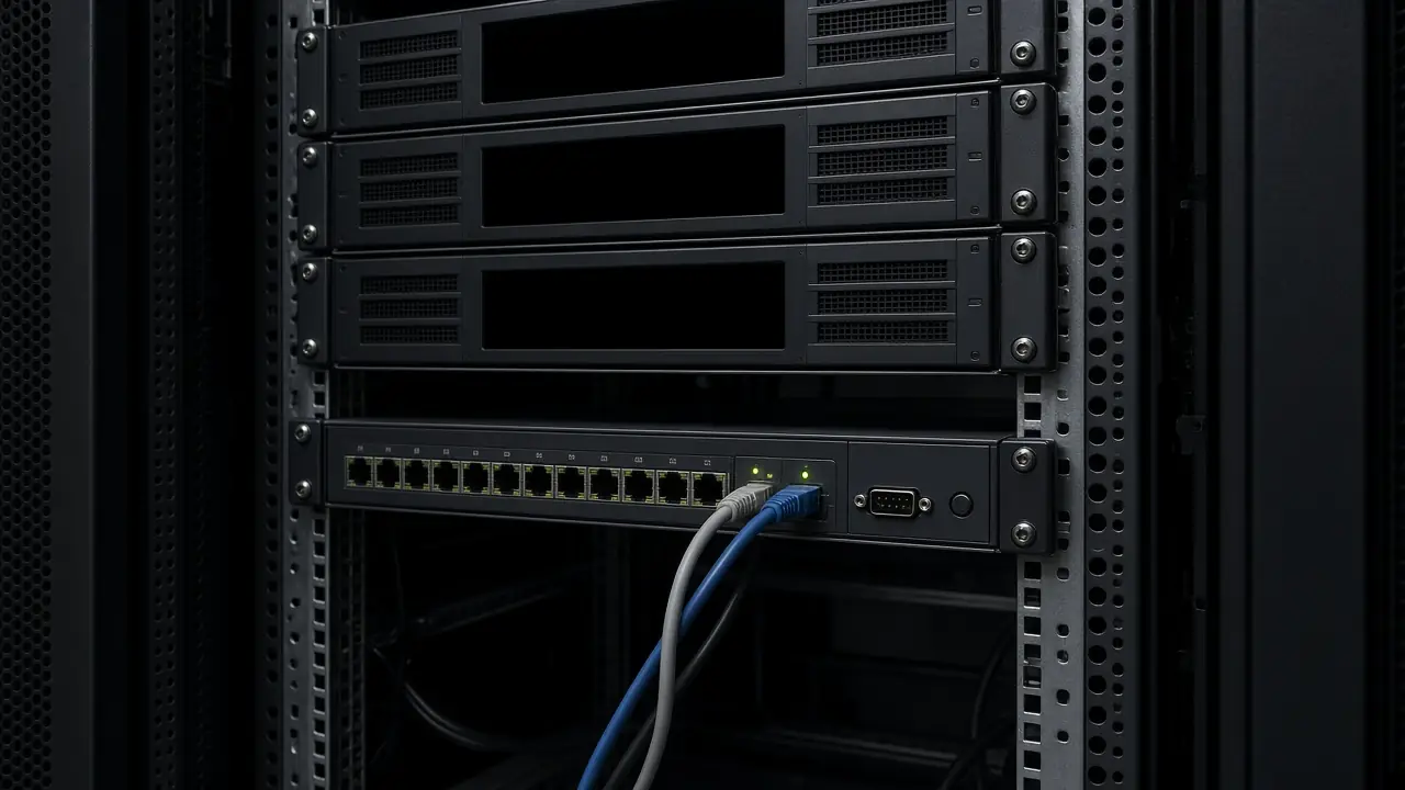 Network equipment installed in a rack