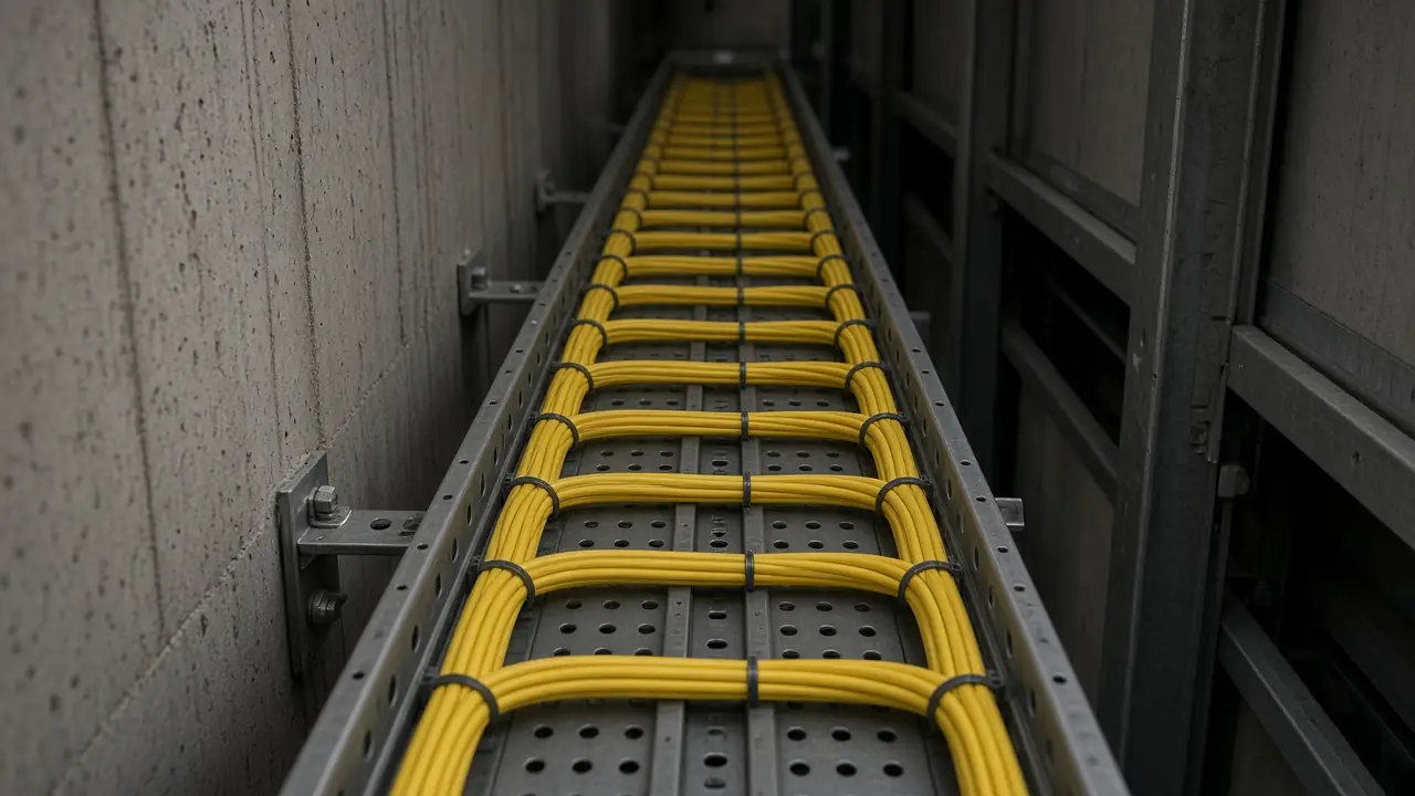 Building riser carrying a fiber backbone