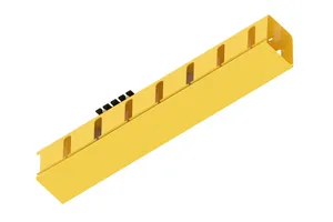 CommScope FGS-KTW2-D-IMP | FiberGuide Vertical Duct Kit with 4in Slot Spacing, Spools and Snap-On Cover, 4x4in, Yellow