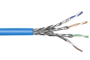 CommScope 760169227 | 3297B Category 7 S/FTP Cable, low smoke zero halogen, blue jacket, 4 pair count, 1640 ft (500 m) length, reel