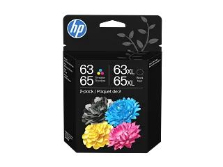HP 63/65 Tri-color/XL High Yield Black Original Ink Cartridge Combo 2 Pack (B87FDAN) — HP product image