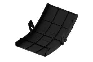 CommScope FGSB-SD4E-A | FiberGuide Snap-on Cover for 45° Down Elbow, 4x4in, Black