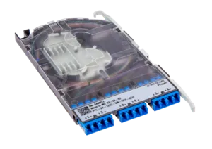 CommScope 760255079 | Propel Singlemode Splice Cassette, 12LC/UPC with internal shutters, OS2 ribbon fiber pigtail, pairs straight ULL