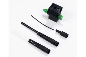 CommScope 760242345 | Qwik II Field Installable LC Connector, Singlemode-APC, Green, for 0.25/0.9/2.0/3.0 mm, single pack