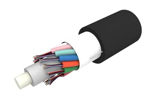 CommScope 760256144 | Fiber indoor/outdoor cable, LightScope ZWP Low Smoke Zero Halogen, 144 fiber Microsheath, Singlemode , Gel-free, Meters jacket marking, Black jacket color, B2ca flame rating