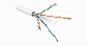 CommScope 760258449 | GigaSPEED XL5 3081B ETL Verified Category 6 U/UTP Cable, low smoke zero halogen, white jacket, 4 pair count, 1000 ft (305 m) length, WE TOTE box