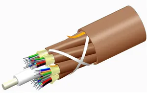 CommScope 760163022 | Fiber indoor cable, LazrSPEED Plenum Distribution, 48-Fiber Multi-Unit with 12-Fiber Subunits, Multimode OM3, Gel-free, Feet jacket marking, Brown jacket color