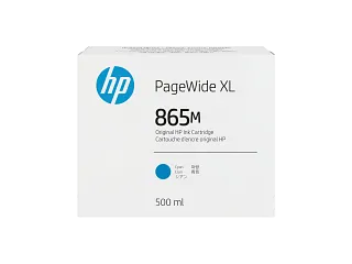 HP 865M 500-ml Cyan PageWide XL Ink Cartridge (3ED89A) — HP product image