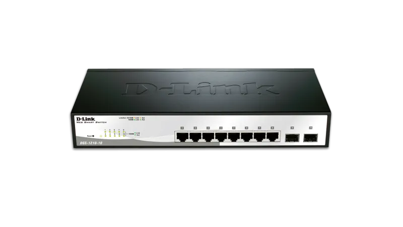 D-Link 8 Port 10/100/1000Base-T ports Web Smart Switch DGS-1210-10 product image