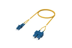 CommScope 2105032-5 | Fiber Optic Patch Cord, Duplex, Singlemode, LC/UPC to SC/UPC, yellow, 5 m