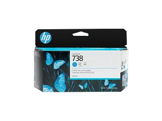 HP 738 130-ml Cyan DesignJet Ink Cartridge (498N5A) — HP product image