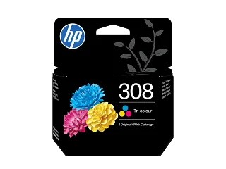 HP 308 Tri-color Original Ink Cartridge (7FP20UE) — HP product image