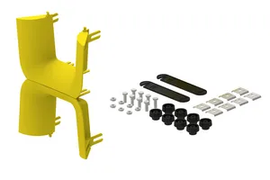 CommScope FGS-MTRM-2A | FiberGuide Trumpet Flare for Dual Drop Downspouts with Divider (FGS-MDSP-2B), 4x4in, Yellow