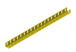 CommScope FGS-MSHS-KF | FiberGuide Vertical Straight Section with 4in Slot Spacing, 4x4in, Yellow