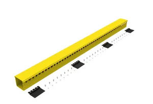 CommScope FGS-KTW2-TN | FiberGuide Vertical Duct Kit with Hinged Cover, 4x2in, Yellow