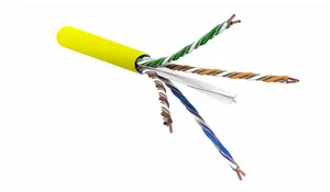 CommScope 760260686 | GigaREACH XL 3073A Category 6 U/UTP Cable, low smoke zero halogen, yellow jacket, 4 pair count, 1000 ft (305 m) length, reel
