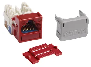 CommScope 760092445 | GigaSPEED X10D M-Series Modular Jack, RJ45, Cat6A Unshielded, Red