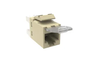 CommScope 1375187-1 | SL-Series Modular Jack, RJ45, Cat6 Unshielded, with Dust Cover, Light Almond