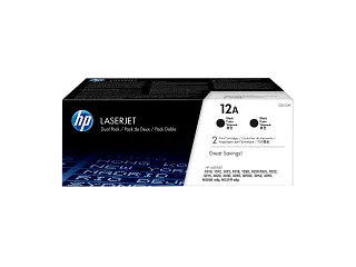 HP 12A 2-pack Black Original LaserJet Toner Cartridges (Q2612AF) — HP product image