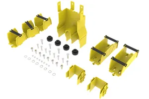 CommScope FGS-FLEXV-4F-LP-2C | FiberGuide Low Profile FlexVertical Kit, 2x4in to Dual 2x2in, 4ft length, Yellow