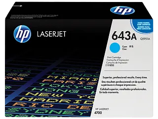 HP 643A Cyan Original LaserJet Toner Cartridge (Q5951A) — HP product image