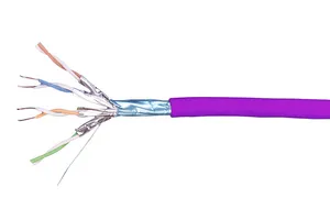 CommScope 884080554/16 | CS44ZB Category 6A F/FTP Cable, low smoke zero halogen, violet jacket, 4 pair count, 1640 ft (500 m) length, reel