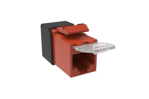CommScope 760257218 | SL-Series Modular Jack, RJ45, Cat6A Unshielded, with Dust Cover, Orange