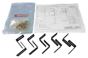 CommScope FGS-HWMB-C | FiberGuide Vertical Slotted Straight Section Universal Mounting Bracket, Kit of 5, 2x2in