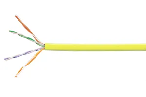 CommScope 874029014/10 | ETL Verified Category 5e U/UTP Cable, plenum, yellow jacket, 4 pair count, 1000 ft (305 m) length, CommPak