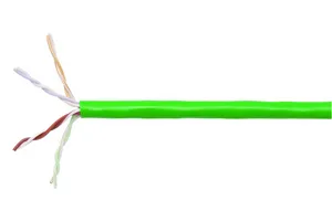 CommScope 107244030 | PowerSUM 1061C ETL Verified Category 5e U/UTP Cable, non-plenum CM rated, spring green jacket, 4 pair count, 1000 ft (305 m) length, WE TOTE box