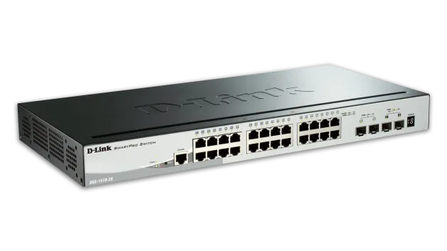 D-Link 24 Ports 10/100/1000Mbps + 4 10G ports SmartPro Sw.. DGS-1510-28X product image