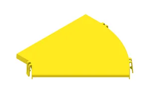 CommScope FGS-SH4E-F | FiberGuide Snap-on Cover for 45° Horizontal Elbow, 4x12in, Yellow