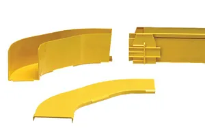 CommScope FGS-MH9A-C-45/2 | FiberGuide 90° Extended Horizontal Elbow Kit, 2x2in, Yellow
