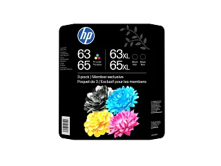 HP 63/65 Color/Black Ink Cartridge Combo 3-Pack (B82L0AA) — HP product image