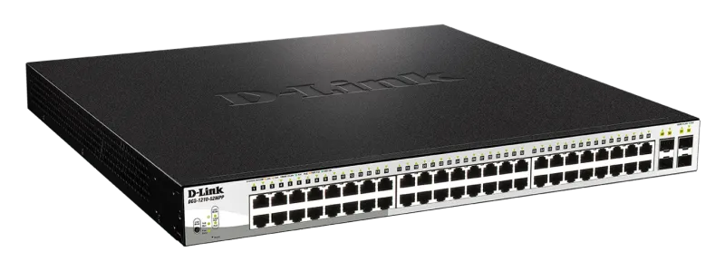 D-Link 48-Port 10/100/1000BaseT PoE with 4 Gigabit SFP po.. DGS-1210-52MPP product image