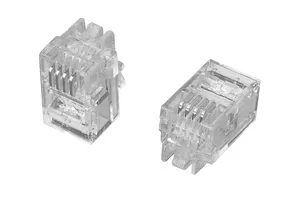 CommScope 6-641334-3 | Modular Plug, 4P/4C, unshielded, headset, flat oval, 2.29 x 4.83 mm cable jack OD, category 3, 100/bag