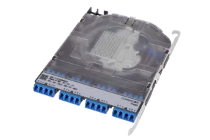 CommScope 760255048 | Propel Singlemode Splice Cassette, 16LC/UPC with internal shutters, 250 µm OS2 single fiber pigtails, Method B Enhanced ULL