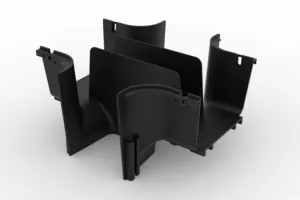 CommScope FGSB-MDSP-2B | FiberGuide Dual Drop Downspout, 4x6 with 4x4in Exits, Black