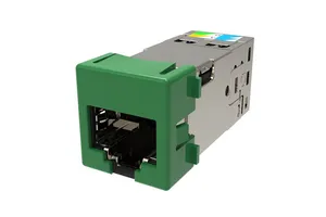 CommScope 760259906 | GigaSHIELD X10D M-Series Modular Jack, RJ45, Cat6A Shielded, Green (24 ea/pkg)