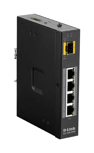 D-Link 4 x 10/100/1000 Mbps PoE ports + 1 x SFP port Unma.. DIS-100G-5PSW product image