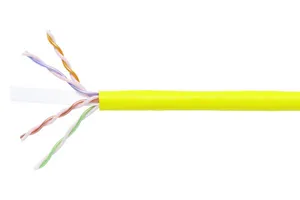 CommScope 760047555 | GigaSPEED XL 2071E ETL Verified Category 6 U/UTP Cable, plenum, yellow jacket, 4 pair count, 3000 ft (914 m) length, reel