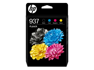 HP 937 CMYK Original Ink Cartridge 4-Pack (6C400NE) — HP product image