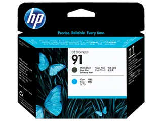 HP 91 Matte Black and Cyan Printhead (C9460A) — HP product image