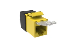 CommScope 760257221 | SL-Series Modular Jack, RJ45, Cat6A Unshielded, with Dust Cover, Yellow