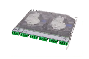 CommScope 760255978 | Propel Singlemode Splice Cassette, 24LC/APC with internal shutters, OS2 ribbon fiber pigtail, Method B Enhanced ULL