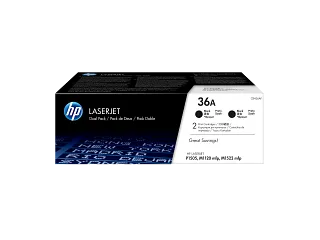 HP 36A 2-pack Black Original LaserJet Toner Cartridges (CB436AD) — HP product image