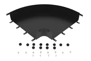 CommScope FGSB-MH9E-M | FiberGuide 90° Horizontal Elbow, 4x18in, Black
