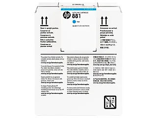 HP 881 5-liter Cyan Latex Ink Cartridge (CR331A) — HP product image