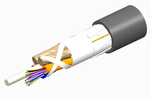 CommScope 760095083 | Fiber indoor/outdoor cable, LazrSPEED, Single Jacket All-Dielectric, Plenum Rated, Gel-Free, 144 fiber, Stranded Loose Tube, PVDF jacket, Multimode OM3, Black